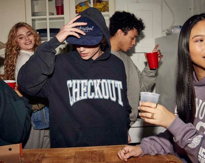 Vintage Dark Grey Checkout Hoodie