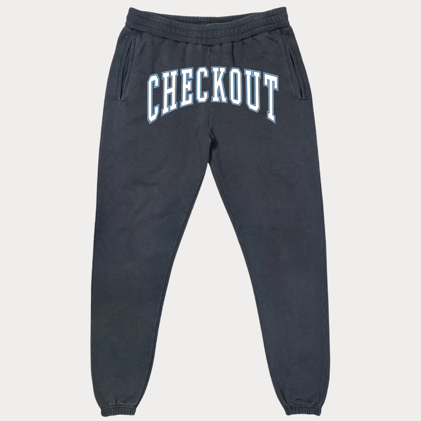 CHECKOUT, Vintage Dark Grey Checkout Sweatpants