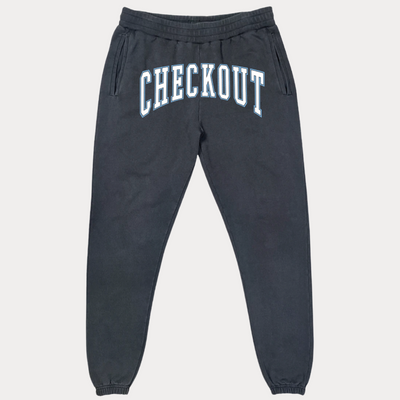 Vintage Dark Grey Checkout Sweatpants